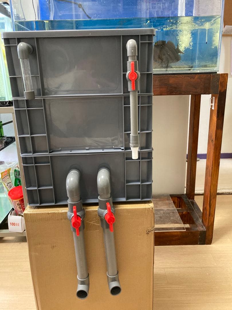 実店舗あり！ポンプ付きセット大型水槽用一体型濾過槽 外部式濾過装置器水槽濾過