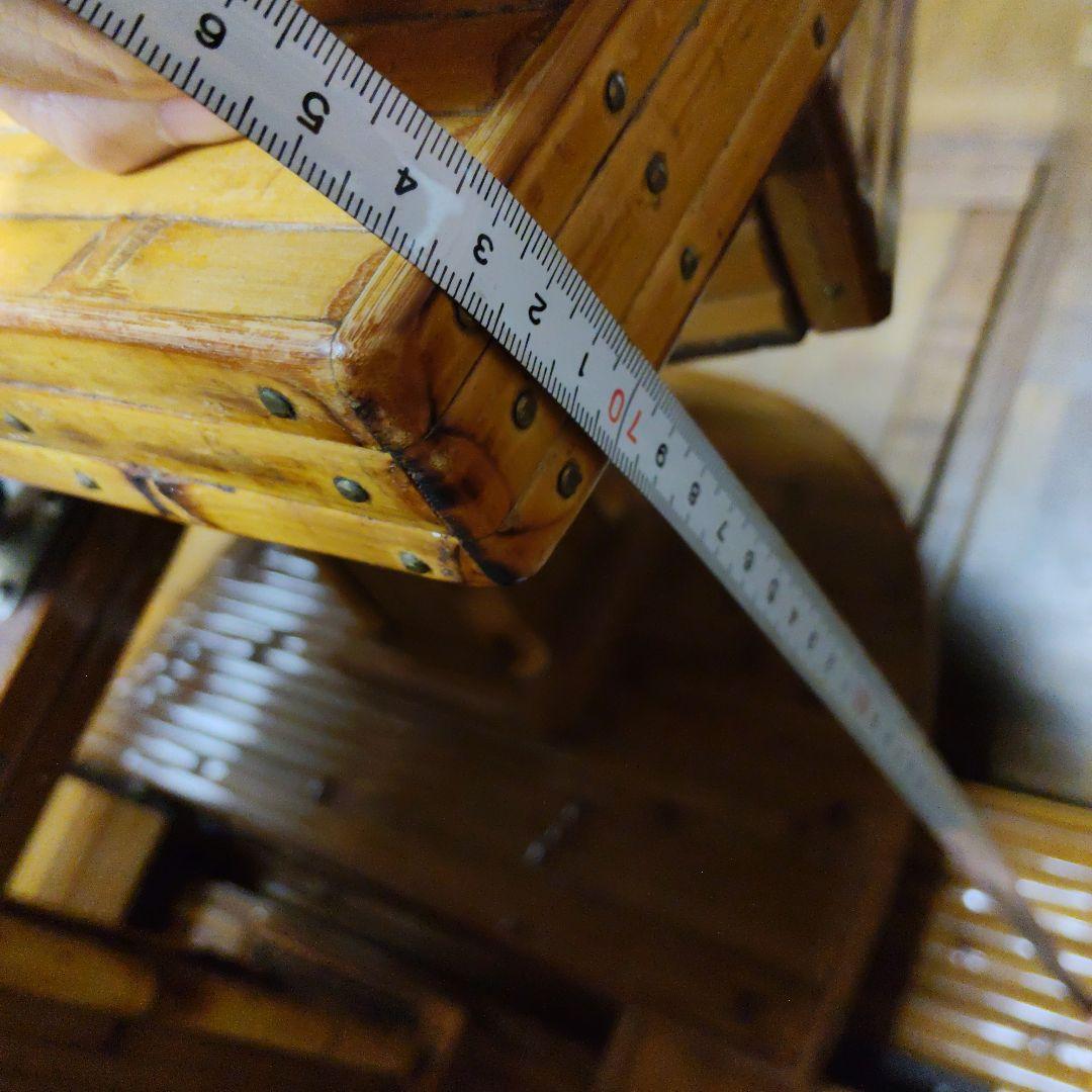 梅里竹芸　竹製キャスター付き　テーブル