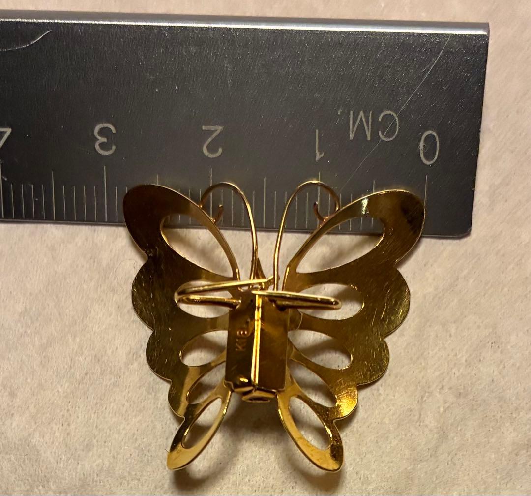 K18ゴールド 蝶のブローチ　2.4グラム