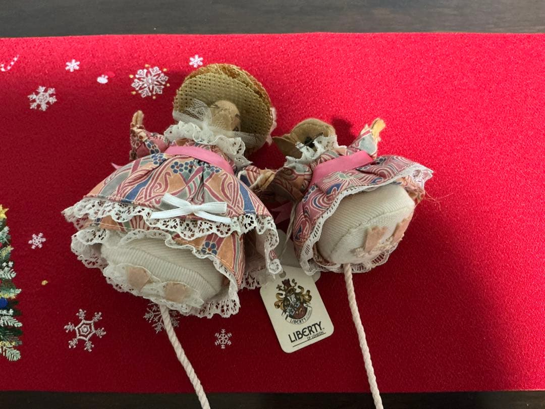 「FARM 」花柄布製ハンガー 7本セットとテディベアとスワトウハンカチセット