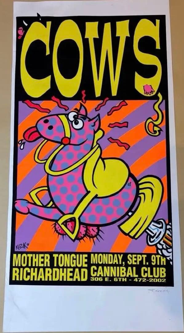 KOZIK COWS シルクスクリーンポスター