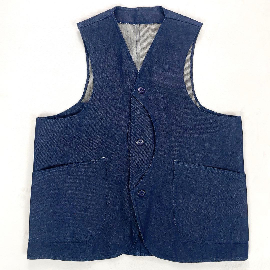 【未使用•サンプル品】 ノンウォッシュ デニム 美品 トラベラーベスト L~XL