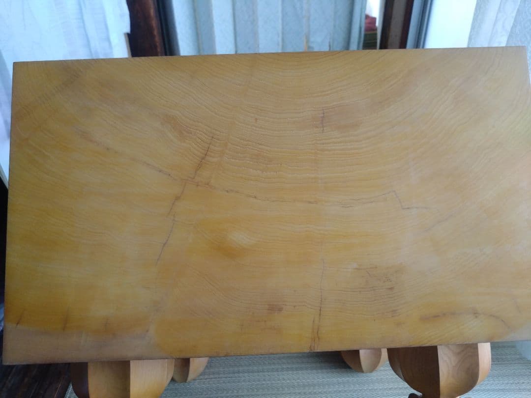 値下げ【囲碁】国産本榧　極厚　8寸碁盤＋本蛤、那智黒28号付き