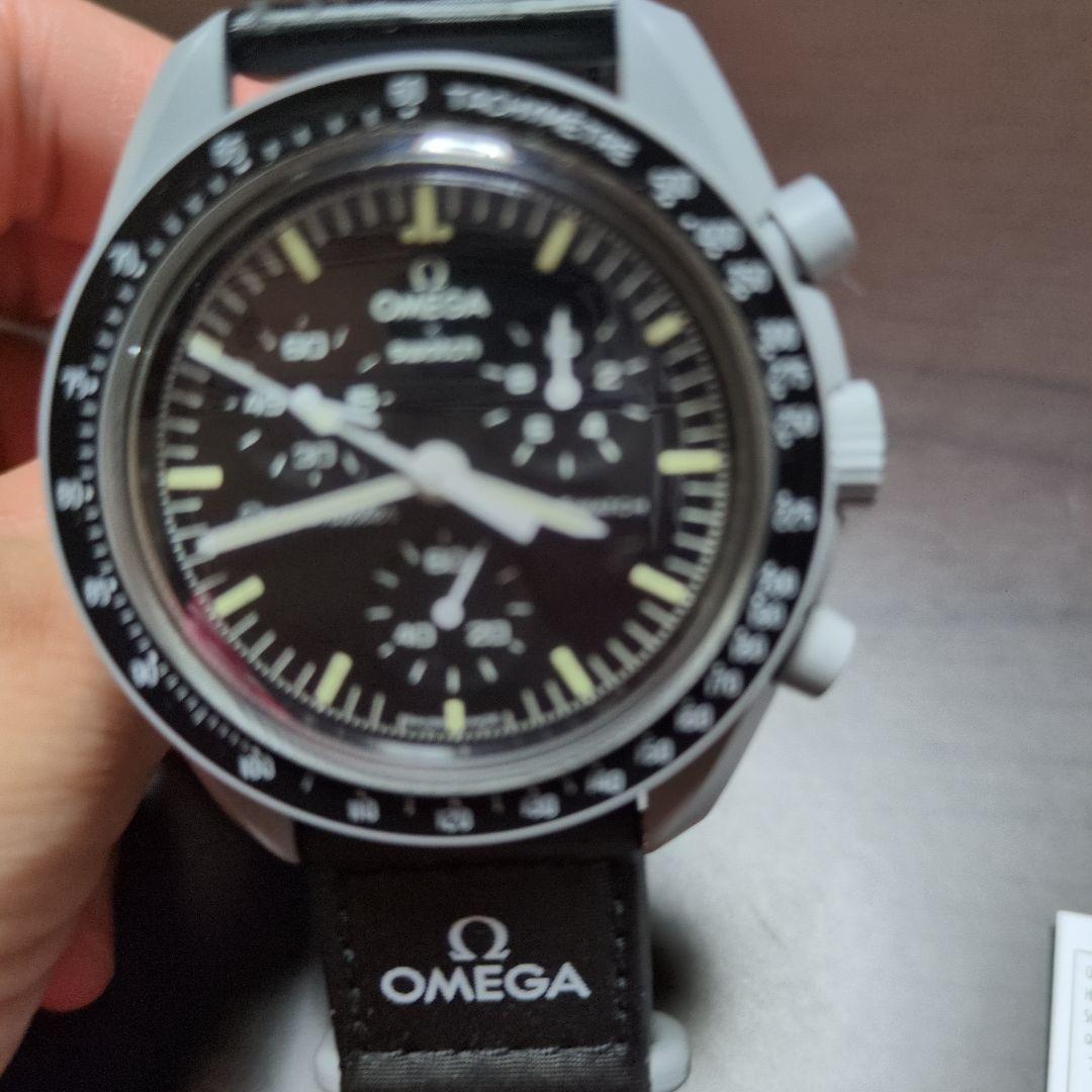 OMEGA Moonwatch ブラック ラバーベルト