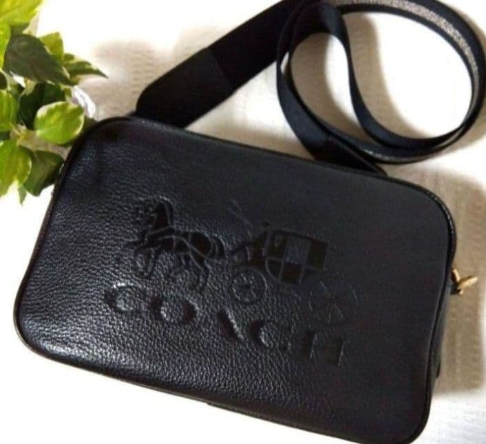 COACH ジェス ショルダーバッグ カメラバッグ ダブルファスナー レザー