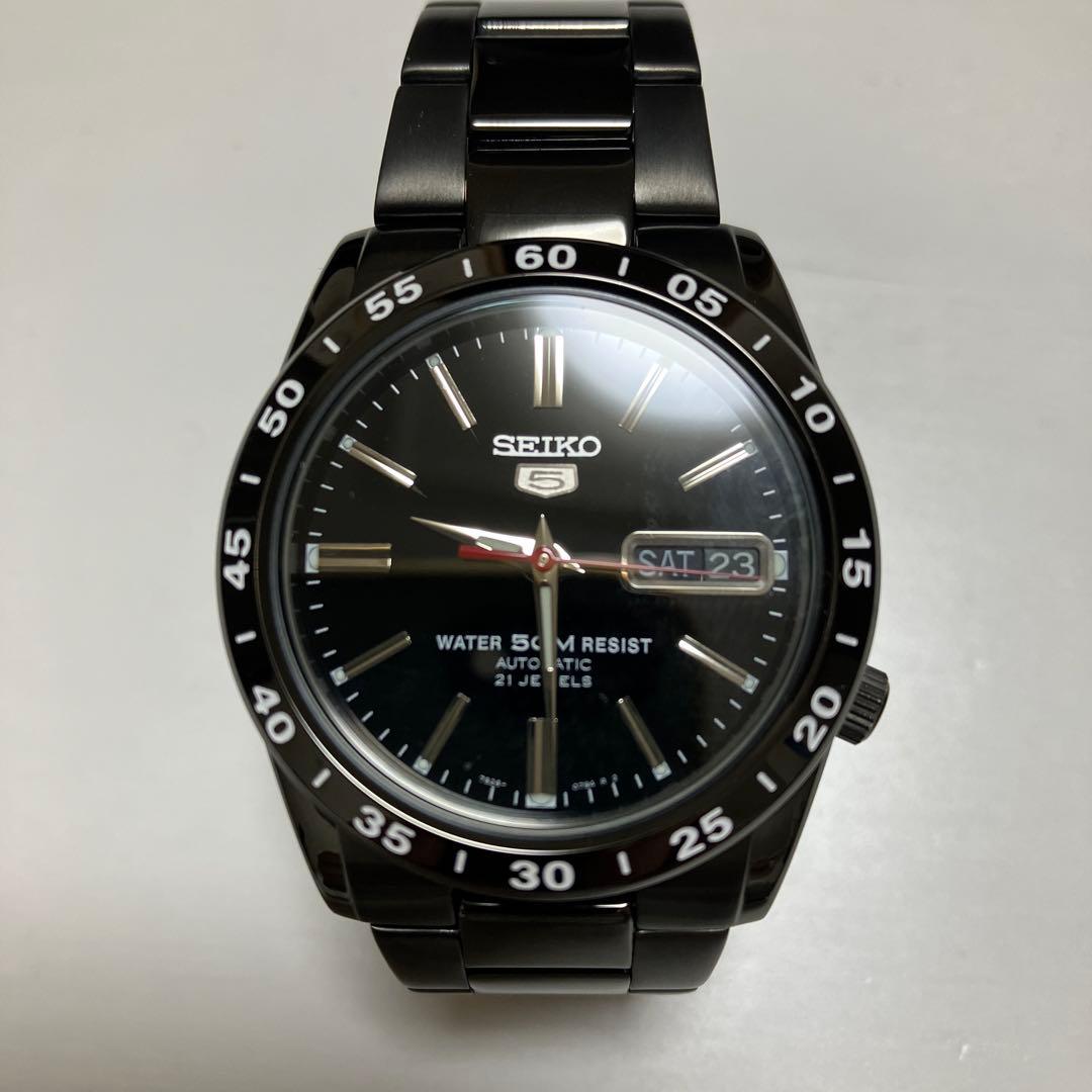 SEIKO5 SNKE03K1 自動巻き腕時計 ブラック