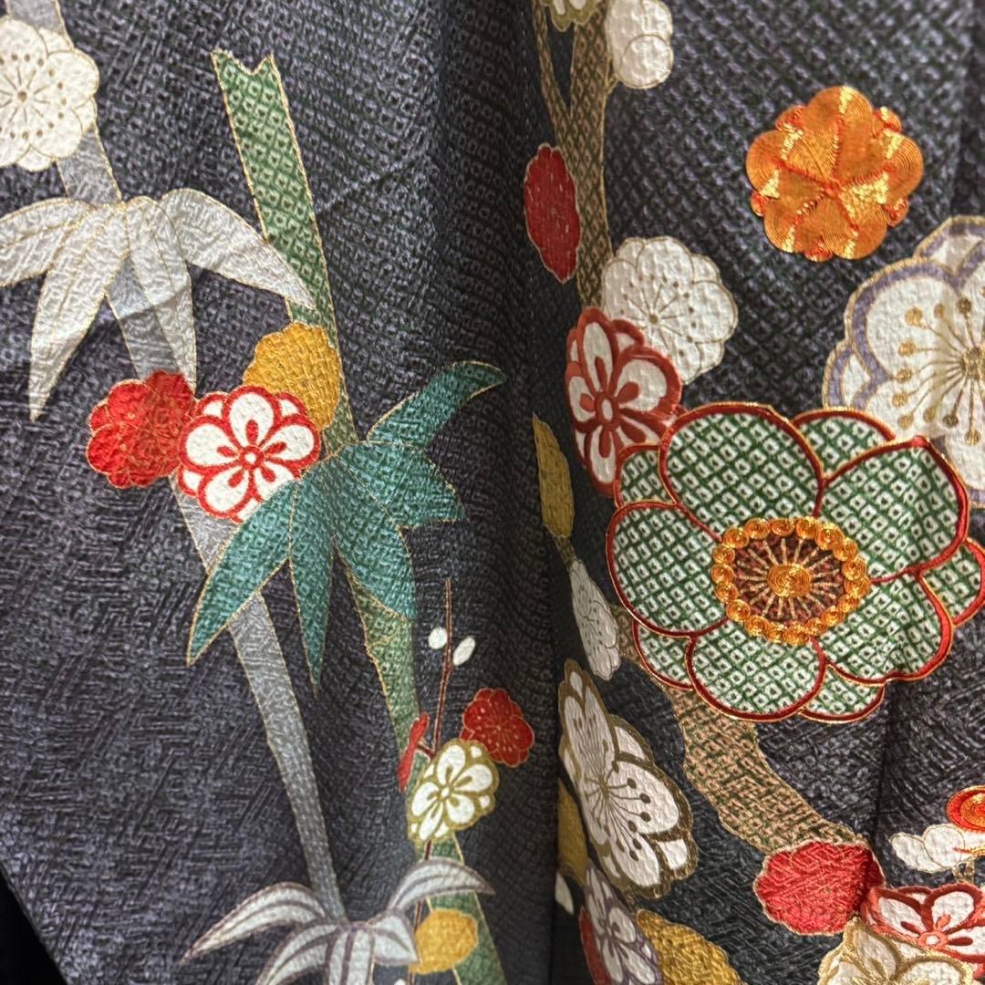 美品　総絞り　本絞り　松竹梅　金彩　駒刺繍　逸品　フルセット　振袖　振り袖