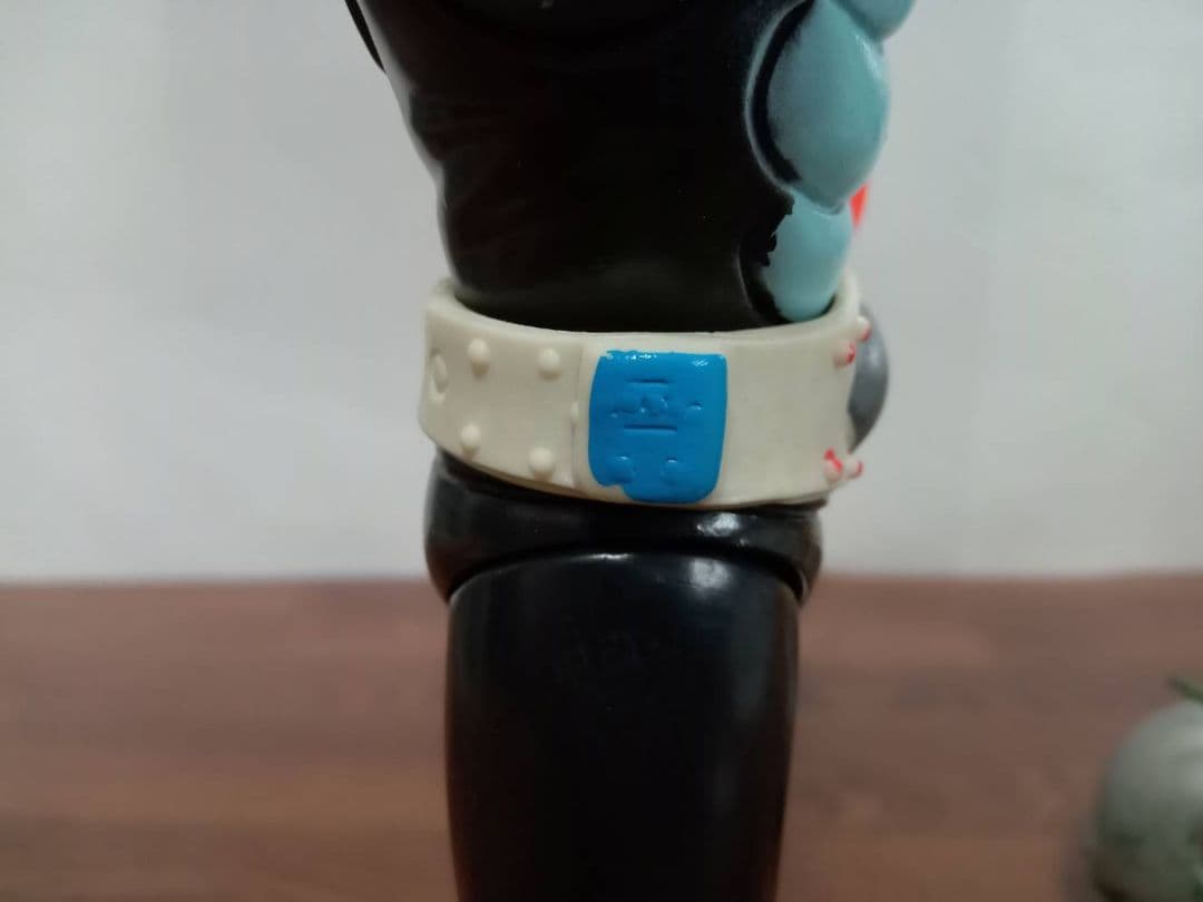 【美品完品】旧バンダイ　仮面ライダー　1号　面取れ　マスク取れ　ソフビ