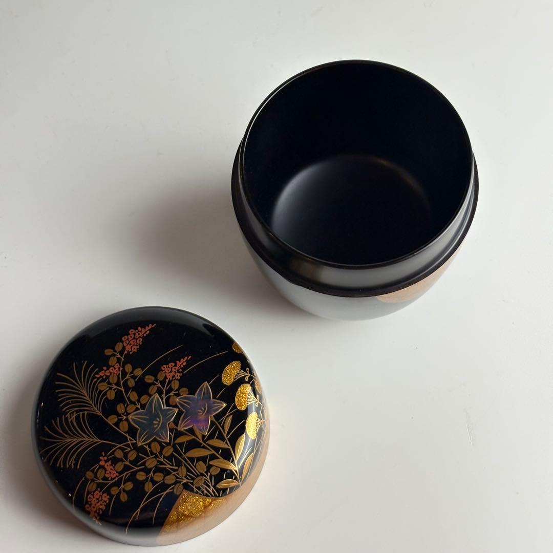 蒔絵 中棗 茶道具 茶器 棗 漆塗 金蒔絵 漆芸