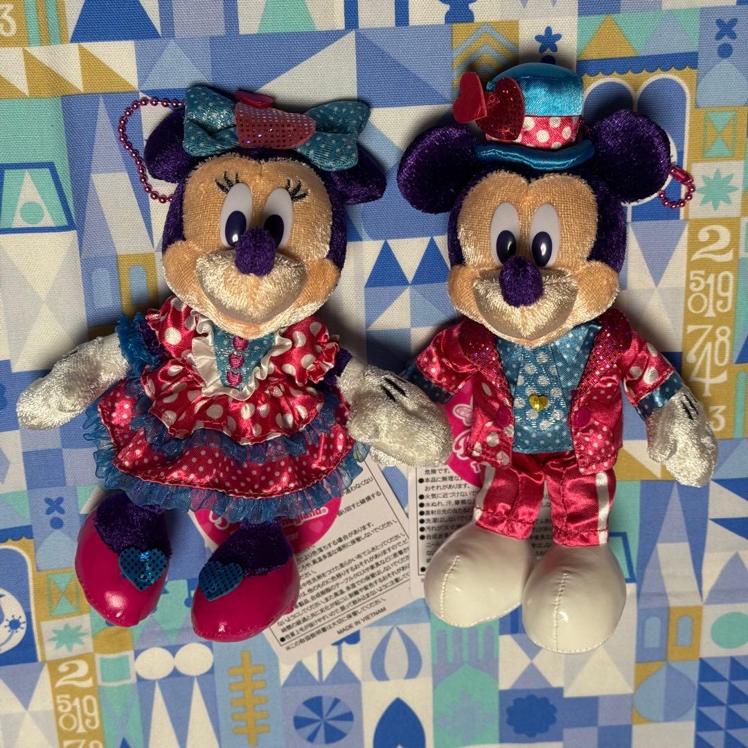 東京ディズニーランド　ミニーのファンダーランド　ミッキーミニー　ぬいぐるみバッジ