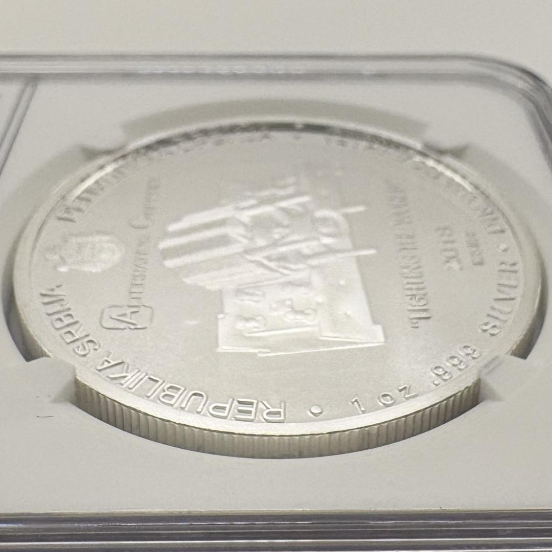 ★偉大な科学者 ニコラ・テスラ 銀貨 2018年 セルビア NGC MS69