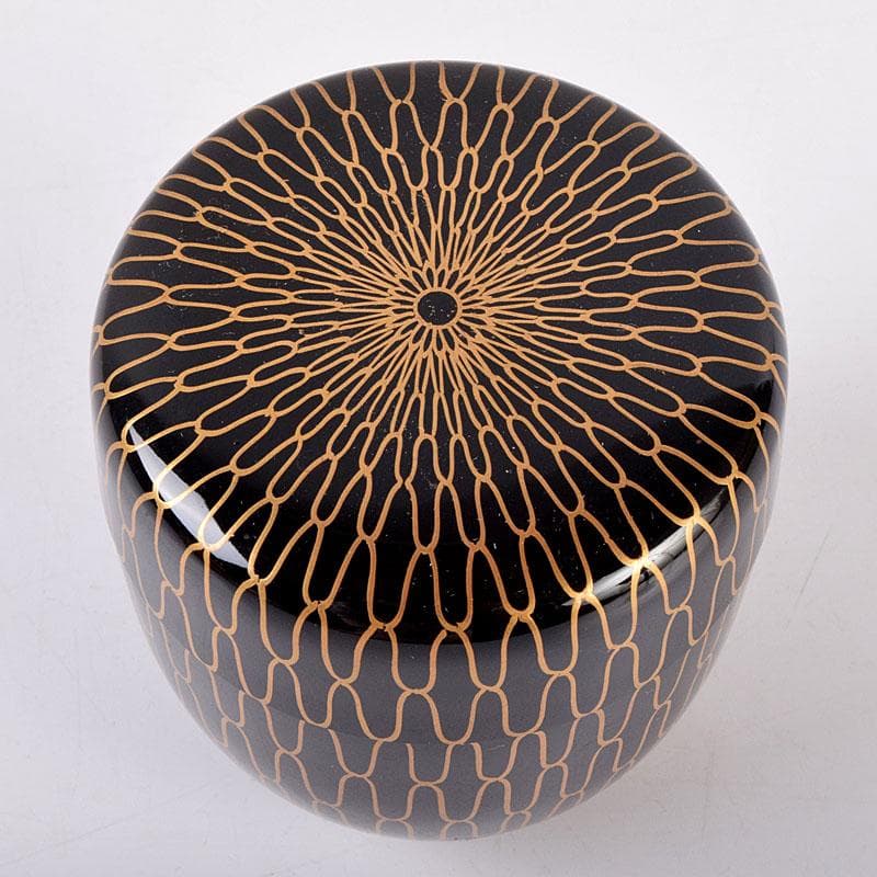 茶道具　正春作　網目金蒔絵　中棗　共箱　V　8435