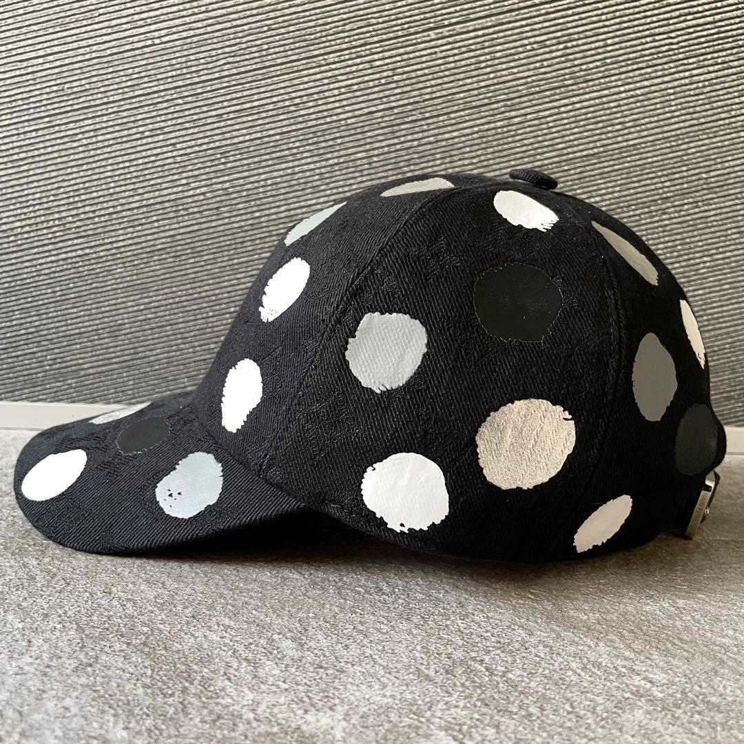 美品★ルイヴィトン×草間彌生　モノグラム・ジャカード　ドット　キャップ