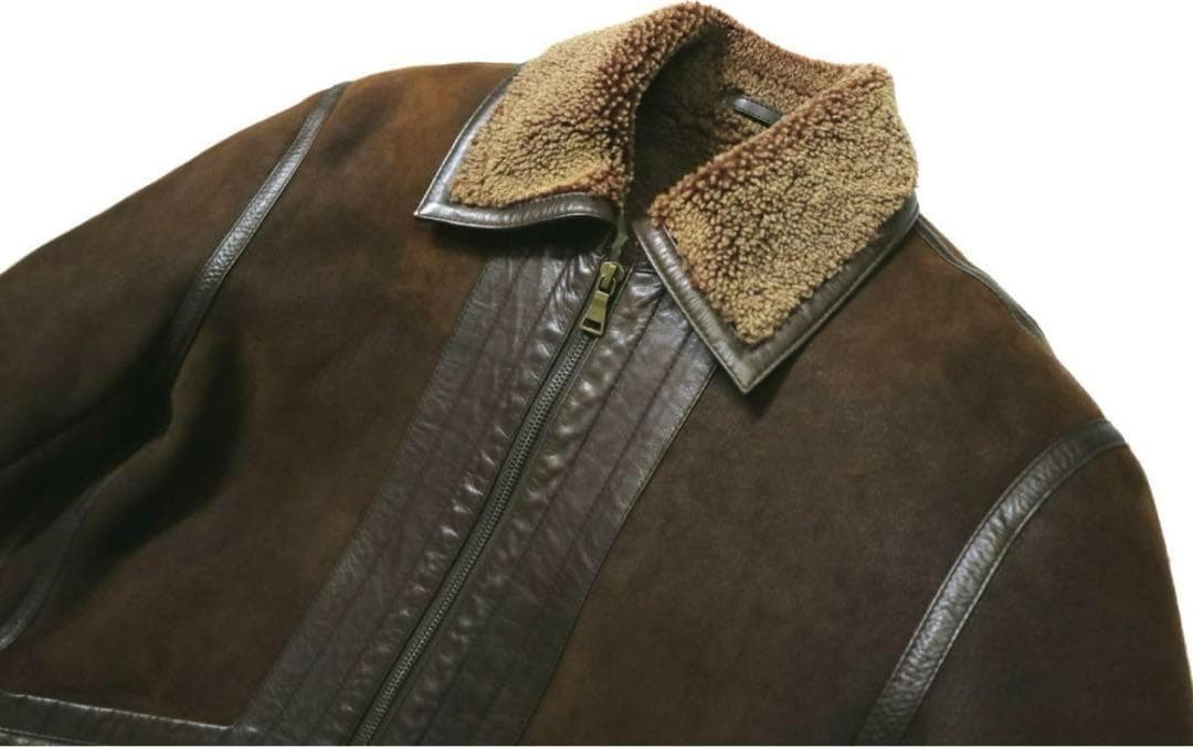 美品 ポールスミス　コレクション ムートン ジャケット 羊革 茶　M