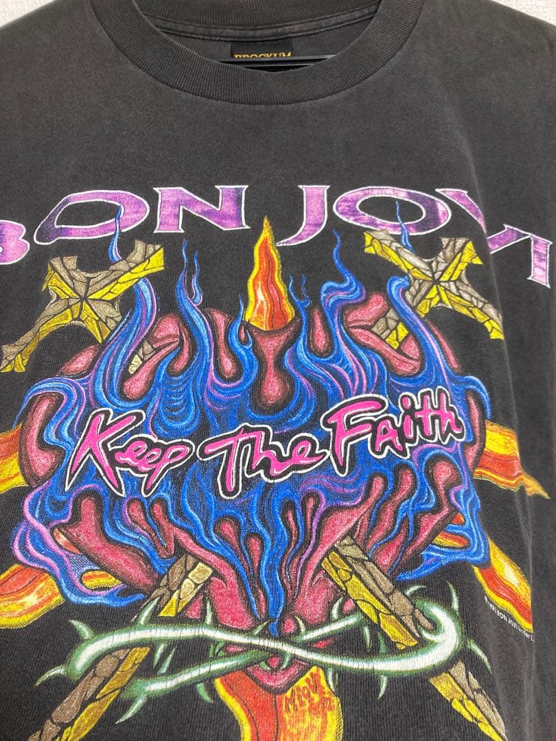 雰囲気◎1993 BON JOVI Keep The Faith Tシャツ L