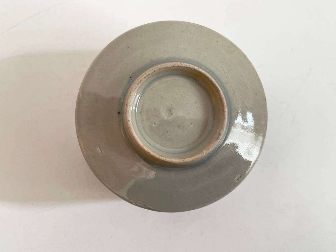 骨董　アンティーク　染付　菊文様　蕎麦猪口　コロ茶碗　半筒茶碗