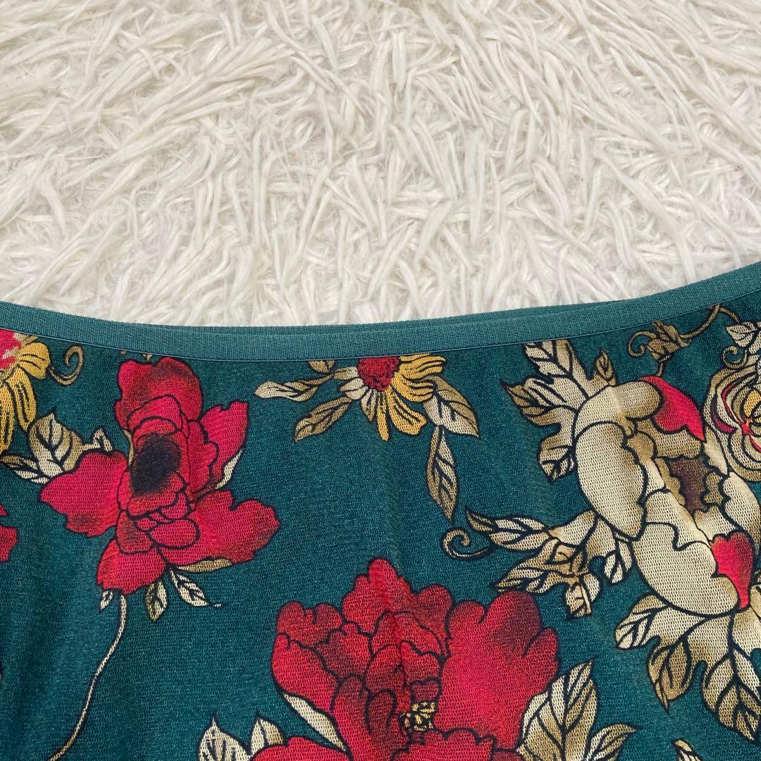 VIVIENNE TAM 花柄スカート グリーン XS モダン 華やか オシャレ