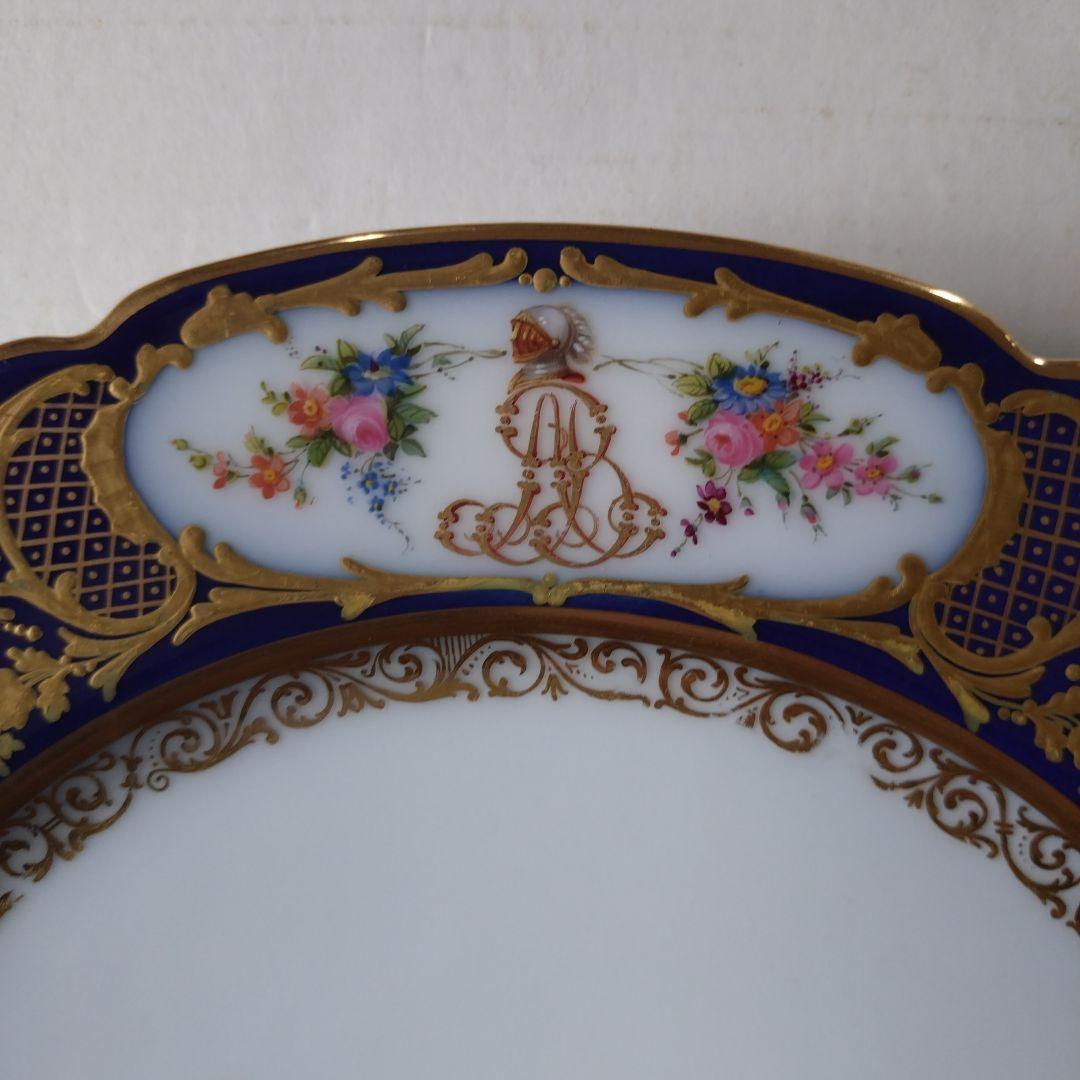 セーブルスタイル　絵皿　マリー・アントワネット