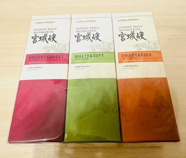 宮城峡 シェリー&スイート・モルティ&ソフト・フルーティ&リッチ180ml 3本