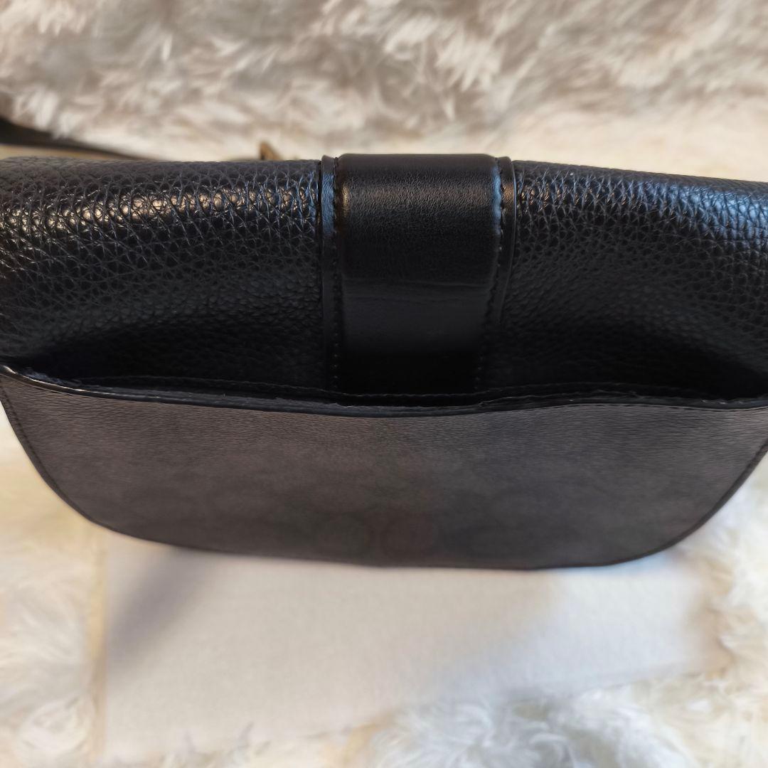 COACH ジョージー サドルバッグ シグネチャー 2way 黒