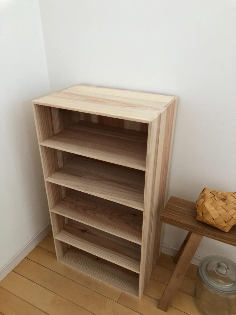 ★送料無料★サイズ変更可能木製5段シューズボックス/無垢材下駄箱収納オーダー可能