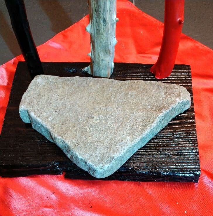 ♥インテリア３色流木・特大平石♥ハンドメード・アレンジ無限大オブジェ置物台セット