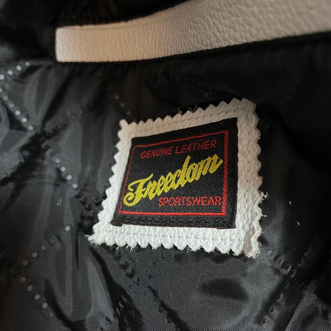 美品✨FREEDOM フリーダム　ライダースジャケット　ホワイト　40サイズ