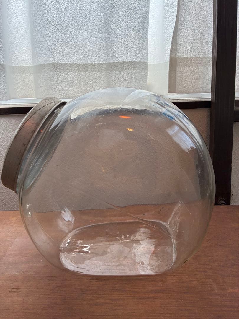 昭和 レトロ 菓子瓶 オマタドロップ 気泡 ガラス ガラス瓶 レトロ雑貨 希少