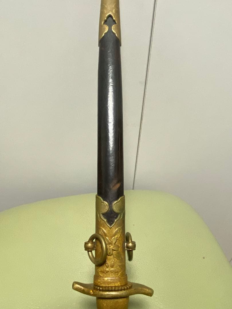 日本軍　軍刀　拵え　模造刀　指揮刀　儀礼刀　海軍短剣　ジャンク品全長42.5cm