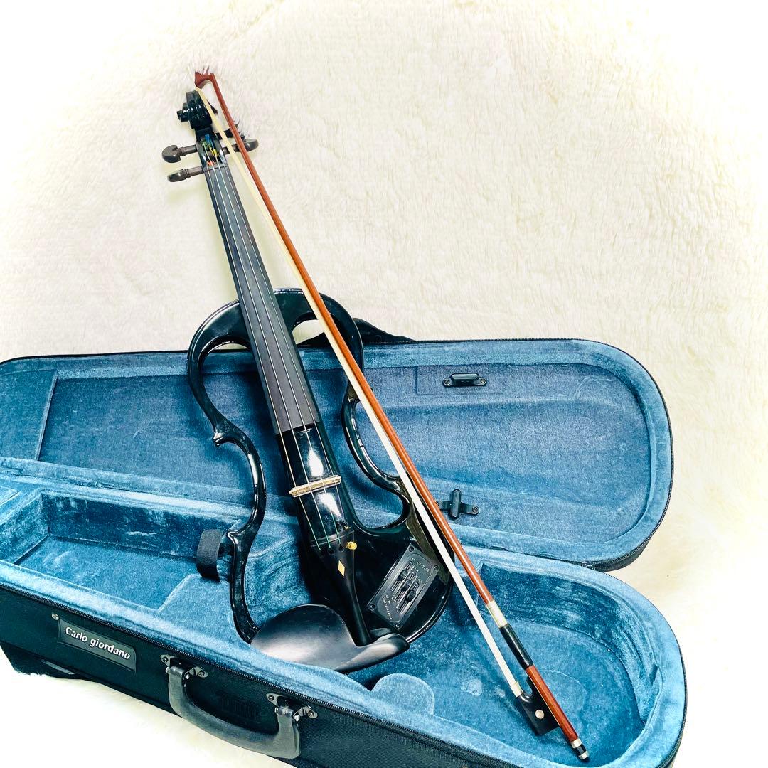 超美品　カルロジョルダーノ　サイレントバイオリン　EV-201 付属品多数
