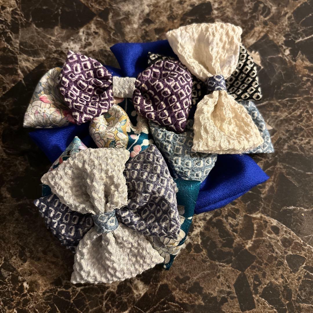 aiko2017さま 4点 ヘッドドレス 髪飾り 七五三 753 青 赤 真紅