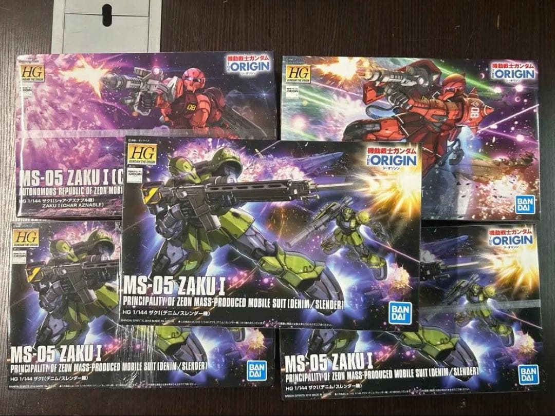 HG 機動戦士ガンダム THE ORIGIN ザク5個セット