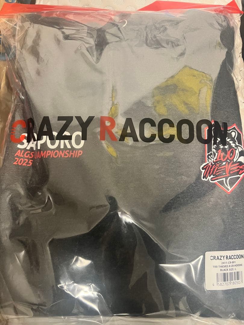 CRAZY RACCOON × 100Tコラボフーディ ALGS会場限定 L