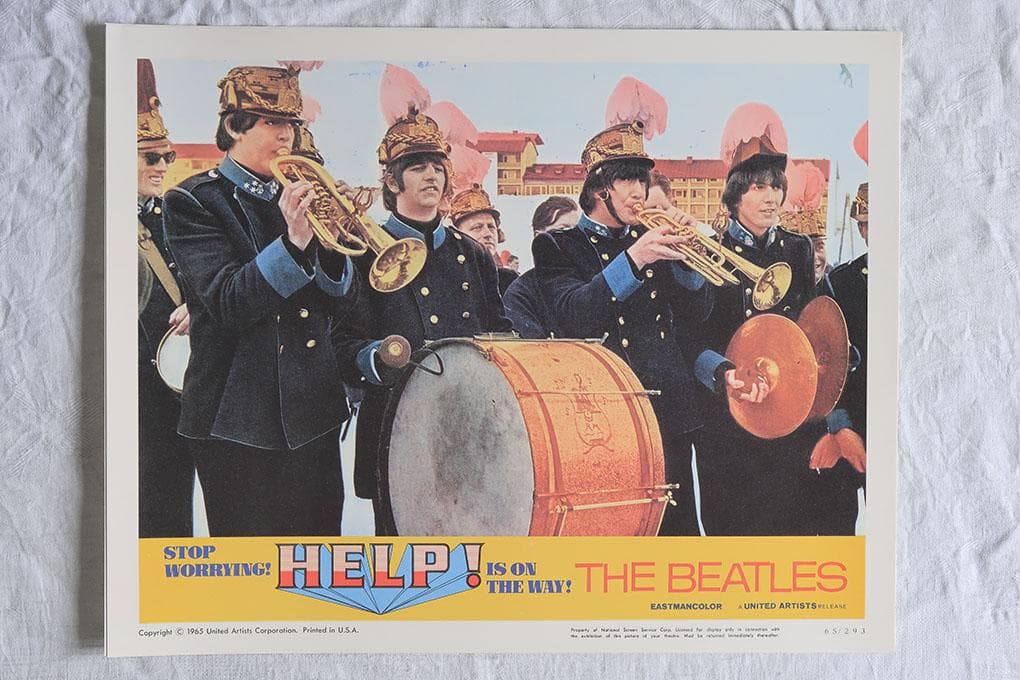 ビートルズ HELP! ４人はアイドル スチールプリント ８枚セット