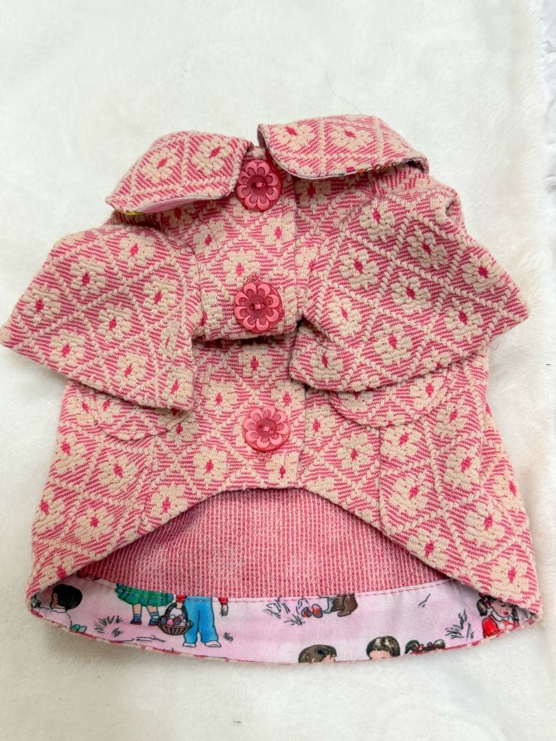 アトリエgg ピンクの花柄コート　18号