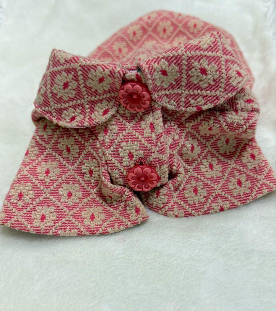 アトリエgg ピンクの花柄コート　18号