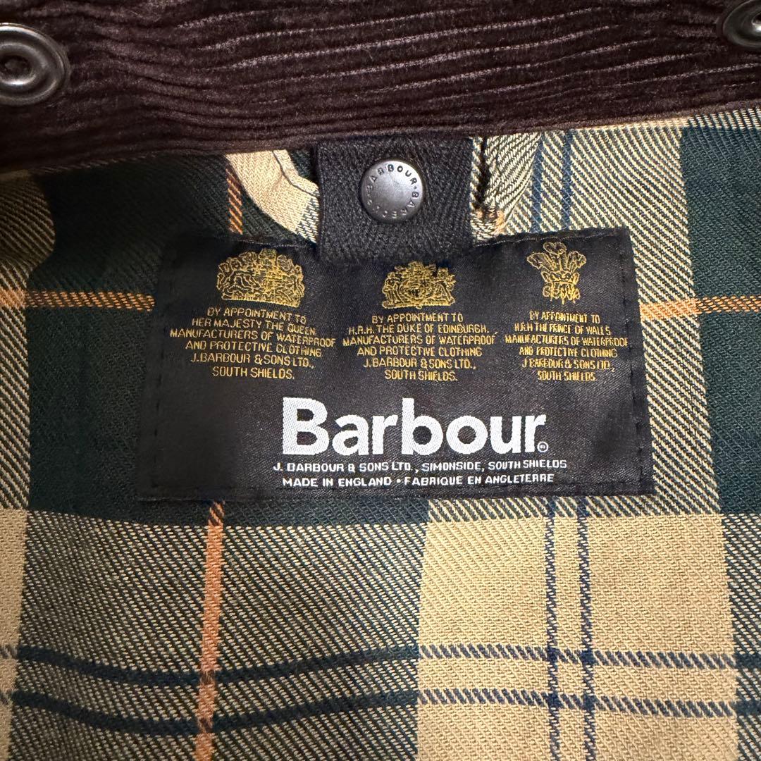 美品Lサイズ相当　バブアー　スリムビデイル　ワックスジャケット　袖リブ　カーキ
