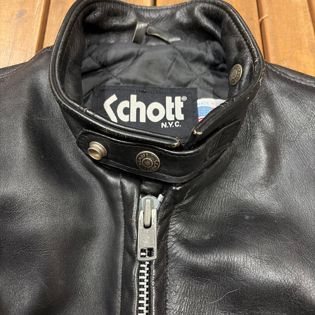 USA製 Schott ショット レザー シングルライダース ジャケット