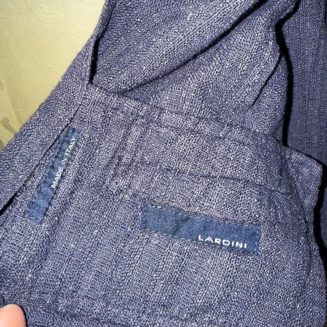 美品 LARDINI ラルディーニ リネンベスト シルク　ジレ　XL 52