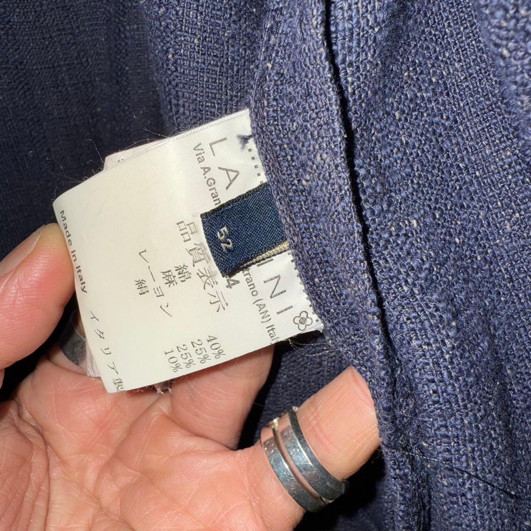 美品 LARDINI ラルディーニ リネンベスト シルク　ジレ　XL 52