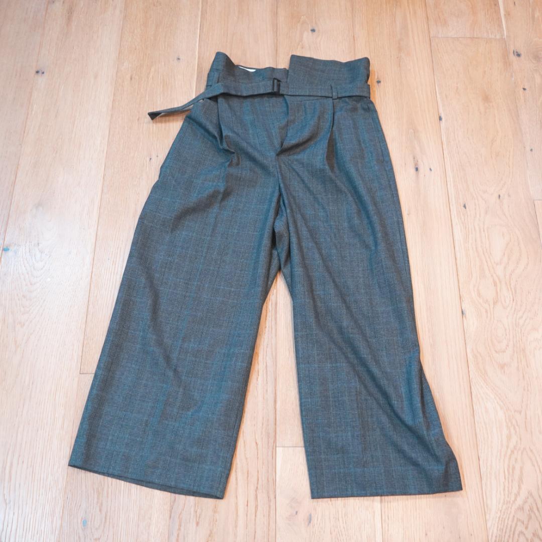 ENFOLD グレンチェックレイヤードトラウザーズ パンツ スカート ワンピース