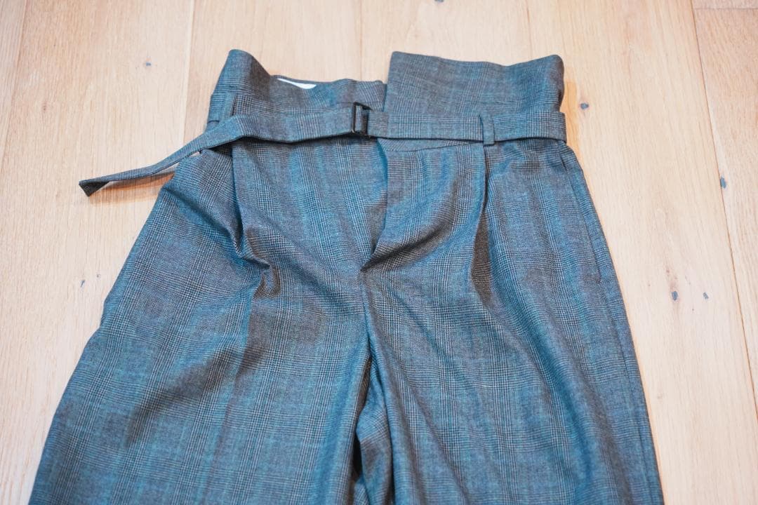 ENFOLD グレンチェックレイヤードトラウザーズ パンツ スカート ワンピース