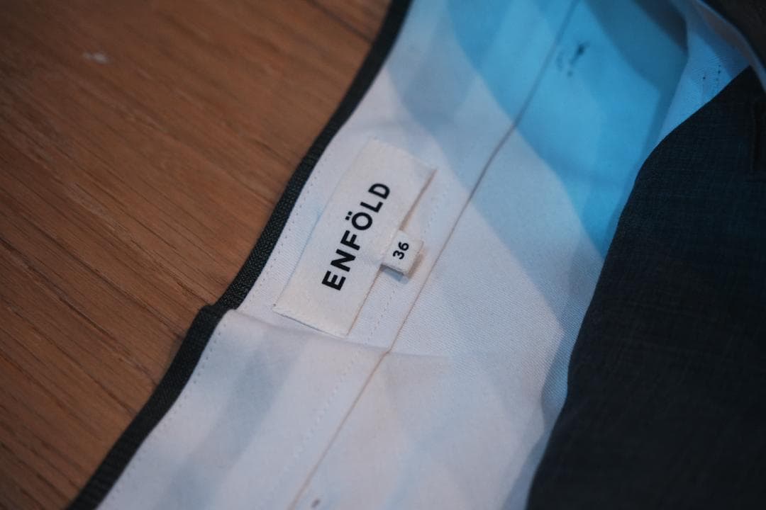 ENFOLD グレンチェックレイヤードトラウザーズ パンツ スカート ワンピース