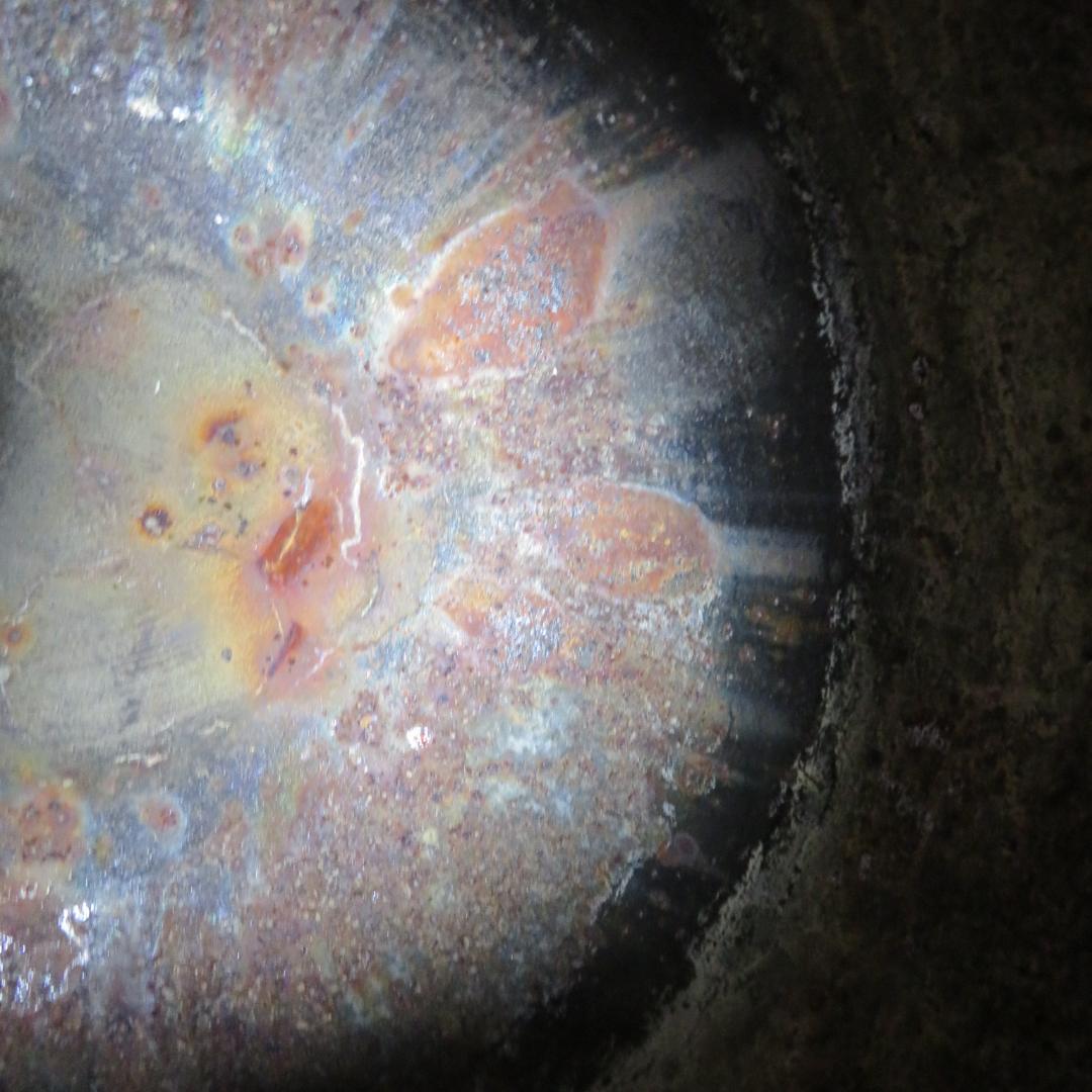 茶釜 万代屋釜 錆 十二代 釜師 美之助 茶道具 木箱 共箱