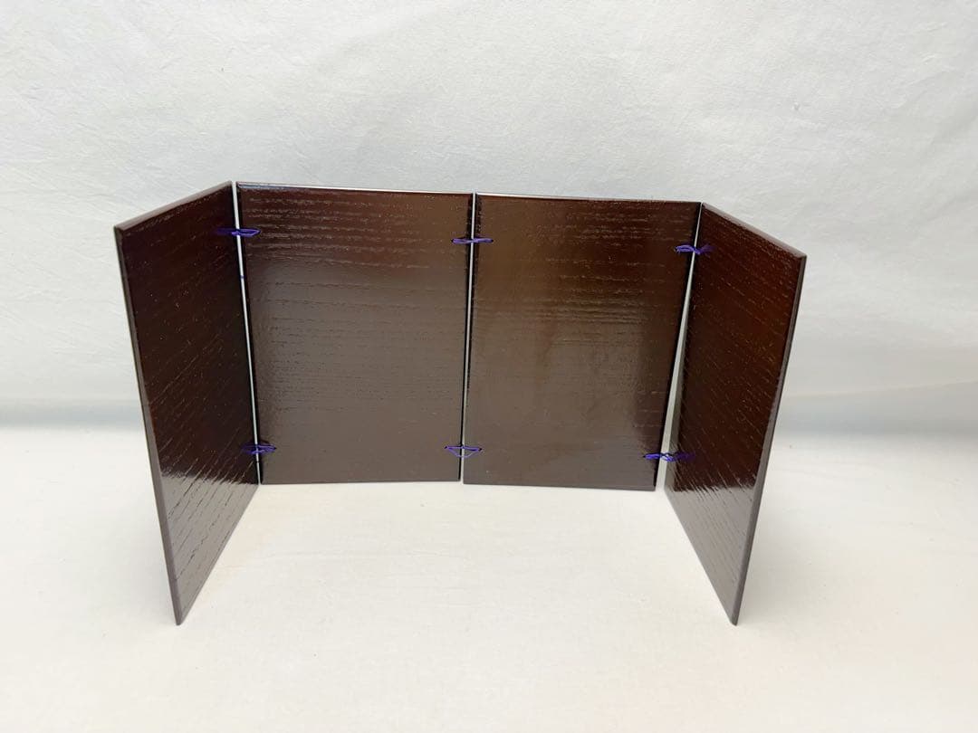 未使用 茶道具 木製溜塗器据 と溜塗 和敬板2点セット 元箱