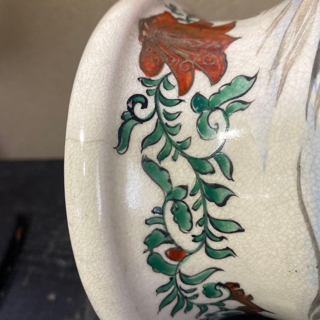 ヨーロッパ輸出里帰り薩摩焼武者図花瓶