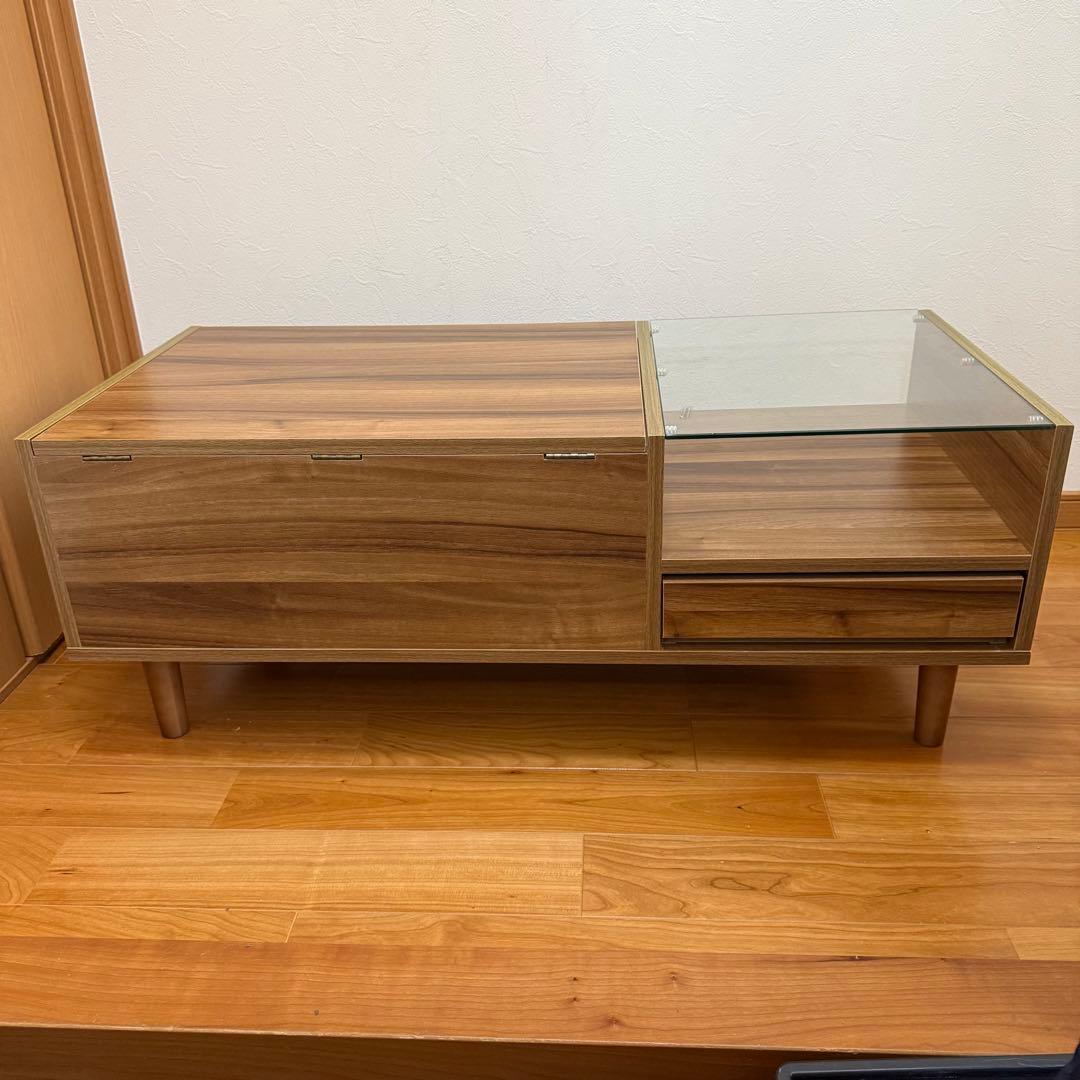 LOWYA 鏡台 ウッド調 ローテーブル ドレッサー 送料無料