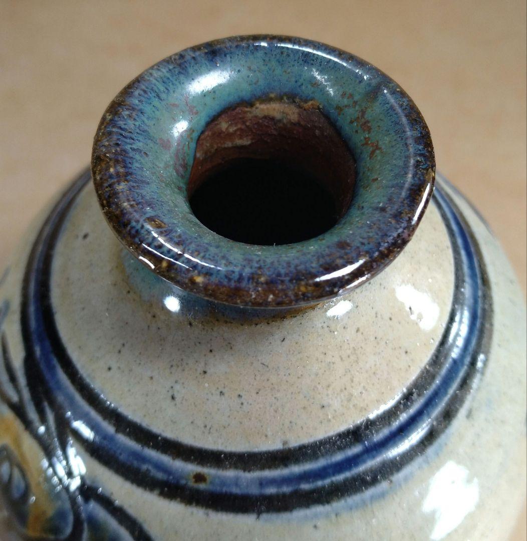 南風！【本物保証】金城次郎 壷屋焼 海老徳利 共箱 栞 人間国宝 壺屋焼