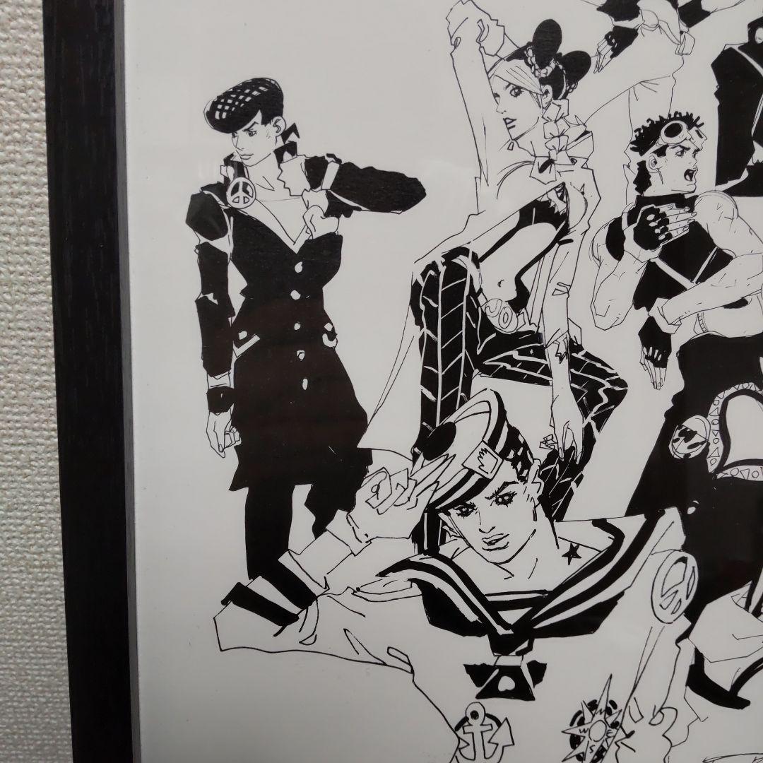 -JOJO展 冒険の波紋- ドローイングアート 複製原画　 歴代ジョジョ集合