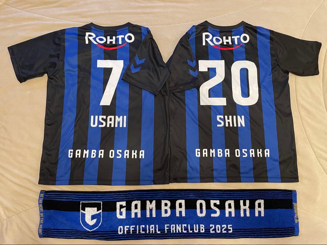 2025 ガンバ大阪 ウサミ 7番 シン 20番 ユニフォームセット&タオル